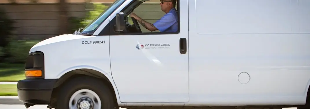 KIC Refrigeration service vehicle serving Summit area